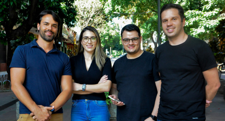 Eduardo Vasconcellos, Jordana Souza, Luiz Moura e Luciano Brandão, fundadores da Voll. Foto: divulgação.