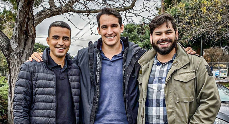 David Aragão, Leo Pinho e Thiago Diniz, fundadores da Hent. Foto: divulgação.