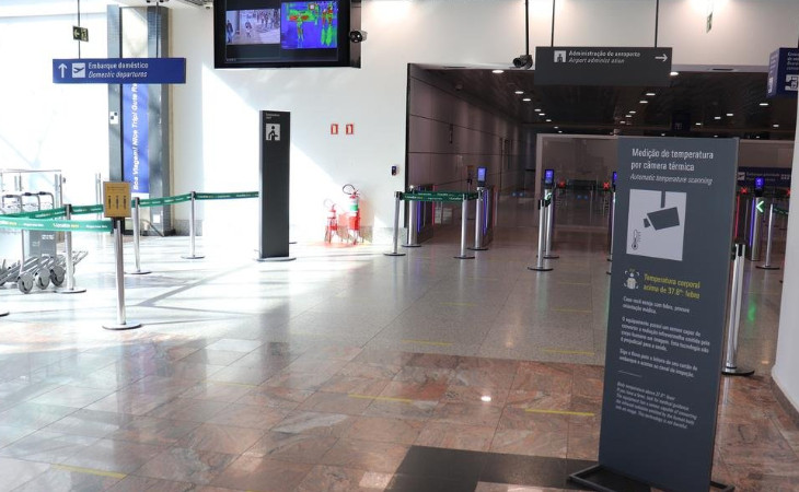 Aferição acontece antes da entrada no embarque doméstico. Foto: divulgação.