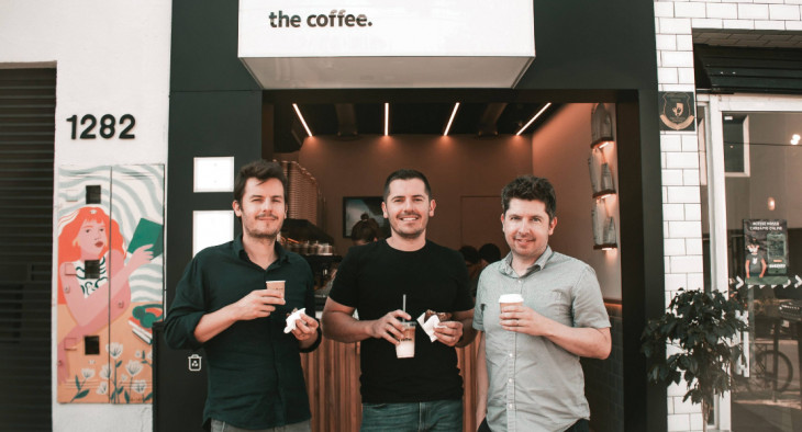 Carlos, Alexandre e Luis Fertonani, fundadores da The Coffeee. Foto: divulgação.