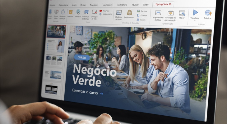 iSpring oferece apresentações top de linha em qualquer lugar. Foto: Pexels.