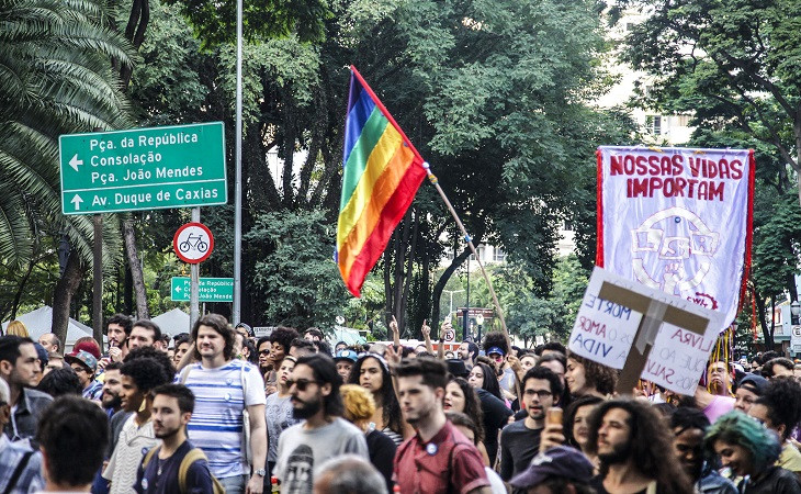 Marcha Trans normalmente acontece no centro de São Paulo. Foto: Paulo Pinto/FotosPublicas.