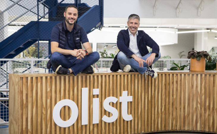 Tiago Dalvi, da Olist e Rogério Tessari, da Tiny. Foto: divulgação.