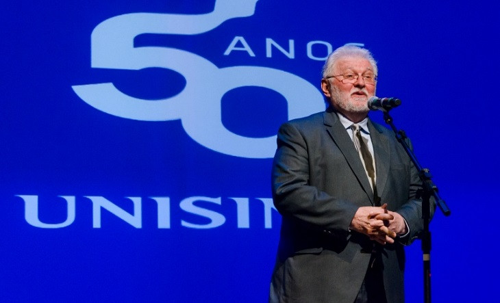Padre Marcelo, durante as comemorações dos 50 anos da Unisinos. Foto: Rodrigo W. Blum.