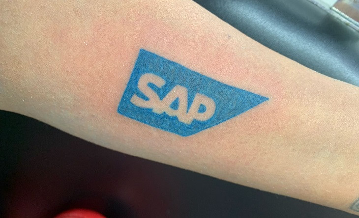 Uma tatuagem da SAP. Foto: Arquivo Pessoal.
