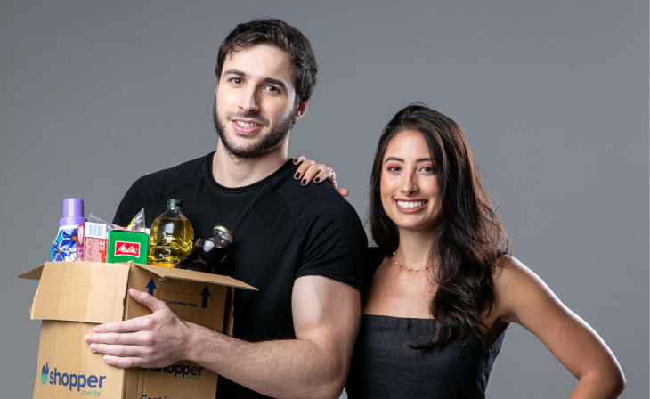 Fábio Rodas Blanco e Bruna Vaz Negrão, fundadores da Shopper. Foto: divulgação.