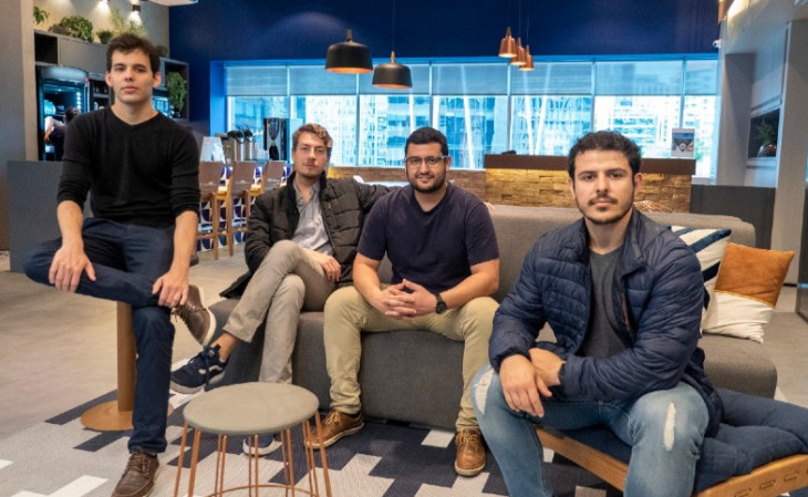 Ythalo Silva, Fabio Witt, Guilherme Guerra e Murilo Freitas, fundadores da Vobi. Foto: Divulgação