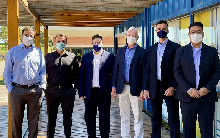 Representantes da Siemens estiveram em Caxias do Sul. Foto: Divulgação
