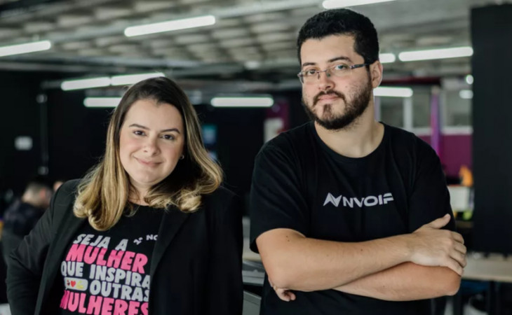 Irina Campos e Leandro Campos, fundadores da Nvoip. Foto: Divulgação