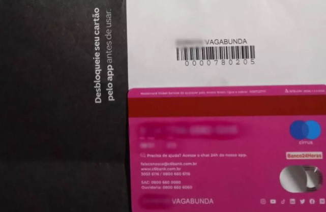 O cartão da discórdia. Foto: Arquivo Pessoal.