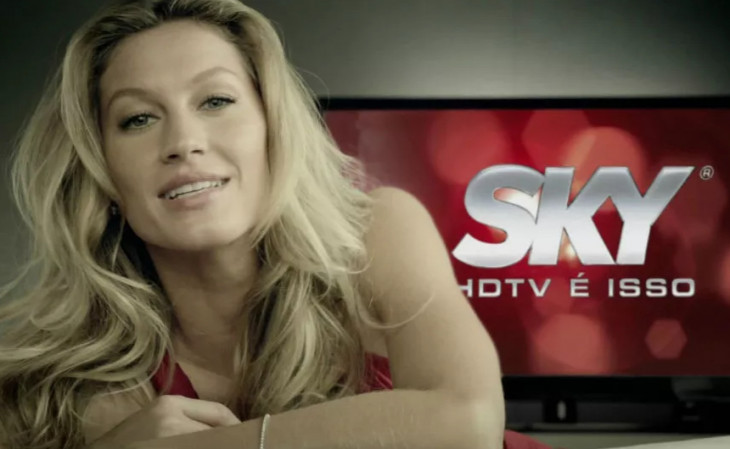 A modelo Gisele Bündchen já estrelou diversas propagandas da Sky. Foto: Divulgação