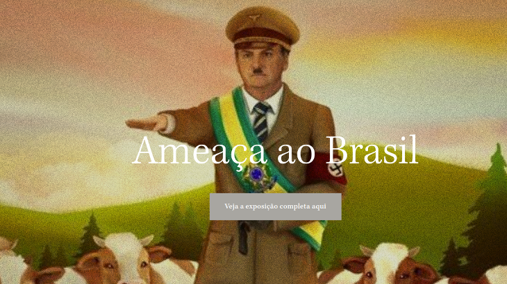 Site compara Bolsonaro a Adolf Hitler. Foto: Reprodução