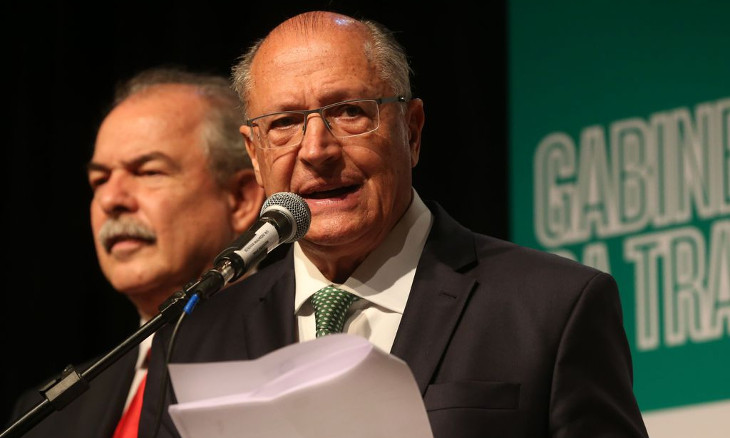 Alckmin, durante o anúncio dos novos nomes. Foto: Valter Campanato/Agência Brasil