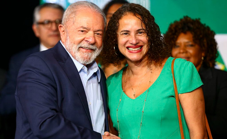 Luciana Santos, durante a nomeação dos ministros. Foto: Marcelo Camargo/Agência Brasil