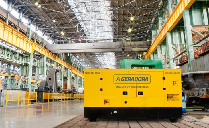 A empresa aluga geradores de energia, compressores de ar e outros equipamentos. Foto: divulgação.