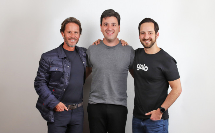 Phil Sebok (CRO), Erick Buzzi e Javier Mata (CEO), da Yalo. Foto: divulgação.