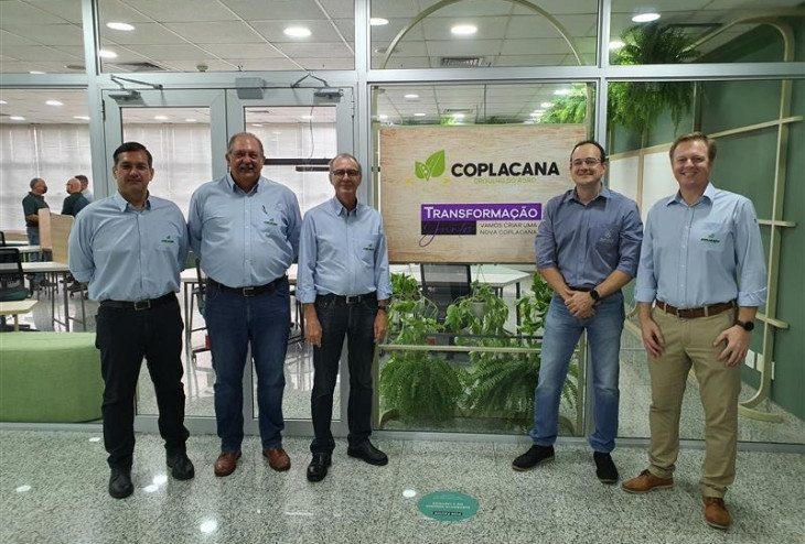 Fábio Borges, gerente de TI; Marcos Farhat, diretor administrativo; Arnaldo Bortoletto, presidente; Roberto Rossi, diretor de negócios; e Claudio Rossi, diretor financeiro e Sponsor do projeto. Foto: Divulgação