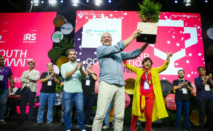 A vencedora global da competição de startups deste ano foi a espanhola Airway Shield. Foto: Divulgação