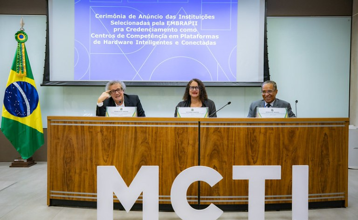 Cerimônia de anúncio das instituições selecionadas (Foto: Rodrigo Cabral (ASCOM/MCTI))