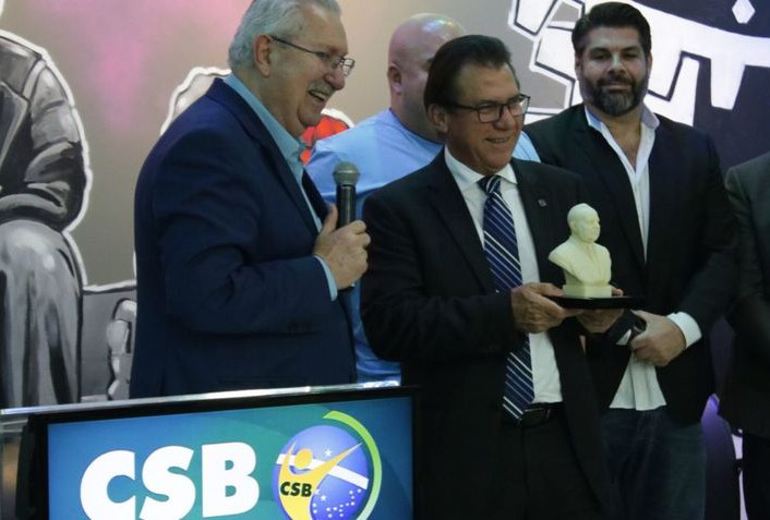 Antônio Neto, Luiz Marinho e Getúlio Vargas. Foto: Sindpd.