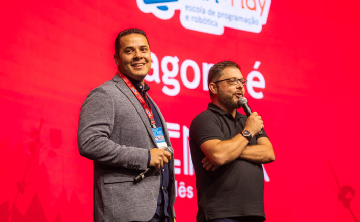 Henrique Nóbrega, diretor fundador da Ctrl+Play, e Décio Pecin, CEO da CNA. Foto: Divulgação