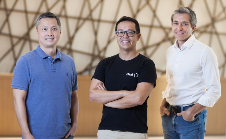 Fernando Nawa, COO da Deal; Fabio Hayashi, CEO da Deal; e André Galvani, CEO da O2B (da esq. para dir.). Foto: Celso Doni