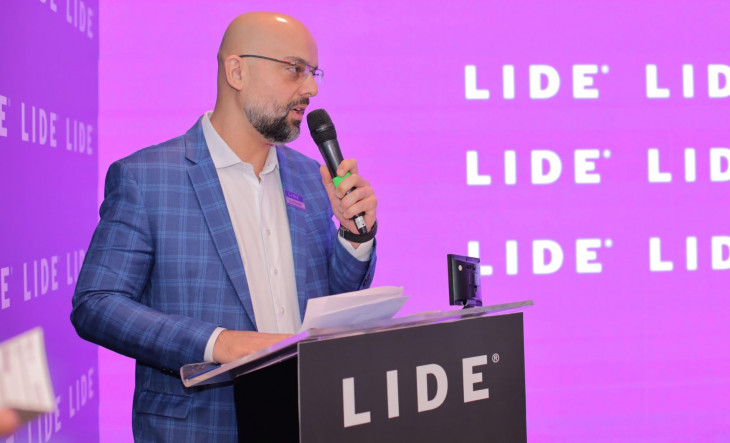 Patrick Burnett, durante evento do Lide.