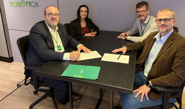 André Leite (Unimed Nordeste-RS), Salissa Paes (Instituto Hélice), Lisandro Pavan ((Unimed Nordeste-RS)), e João Paulo Pohl Ledur (Marcopolo).