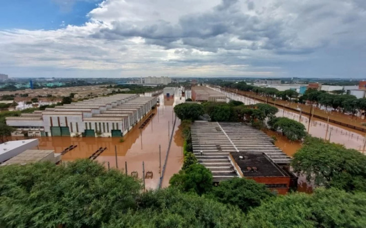 Pátio da sede do Trensurb em Porto Alegre. Foto: Divulgação/Trensurb.