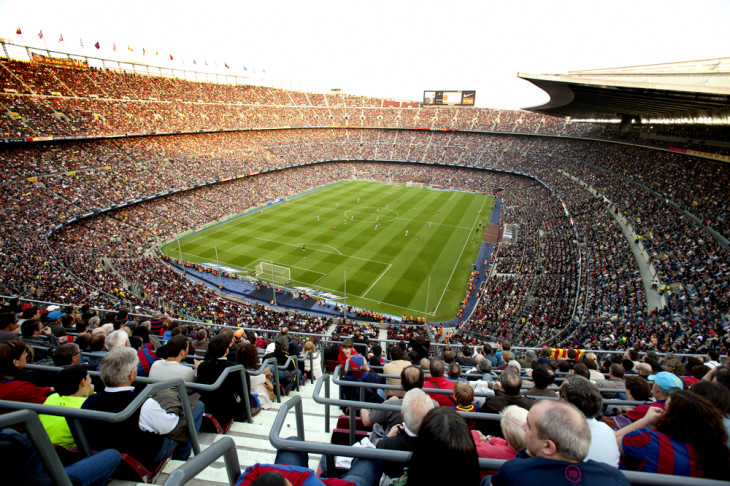 Camp Nou lotado. Foto: Depositphotos.