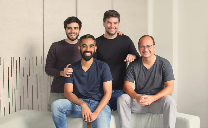 Daniel Silva, Felipe Lamounier, Felipe Meneses e Rohan Ramanath, fundadores da Hyperplane. Foto: divulgação.