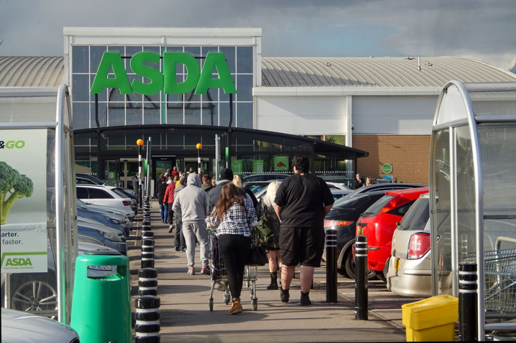 Asda é a terceira maior rede de supermercados do Reino Unido. Foto: Depositphotos.