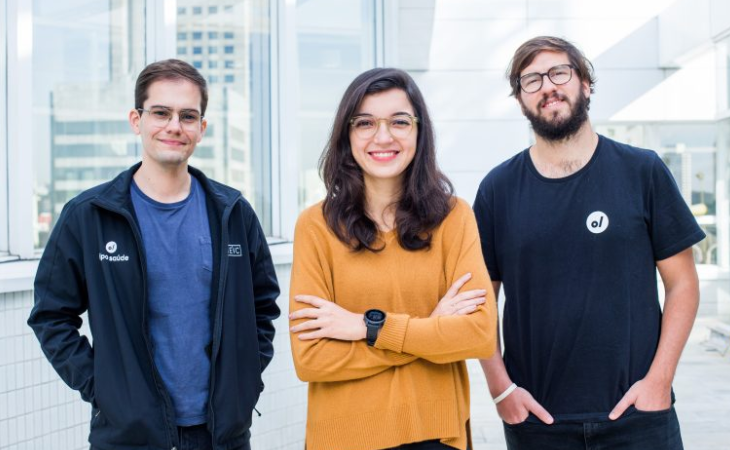 Os cofundadores da Pipo Saúde: Vinicius Correa, Manoela Mitchell e Thiago Torres (Foto: Divulgação)
