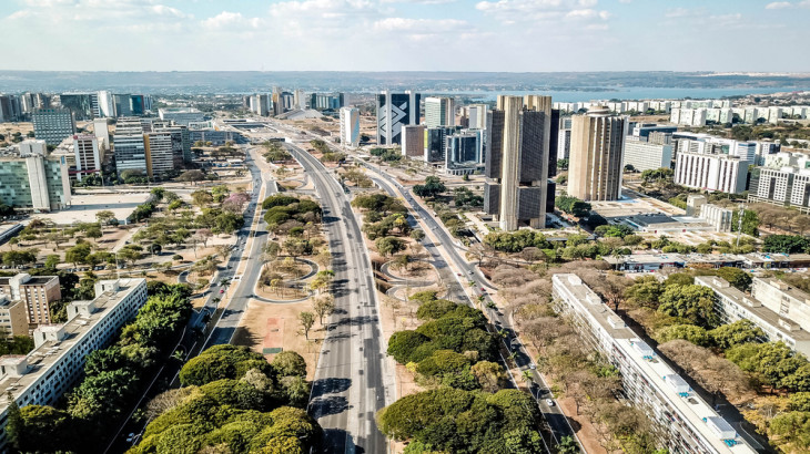 Vista área de Brasília. Cuidado ao atravessar a rua. Foto: Depositphotos.