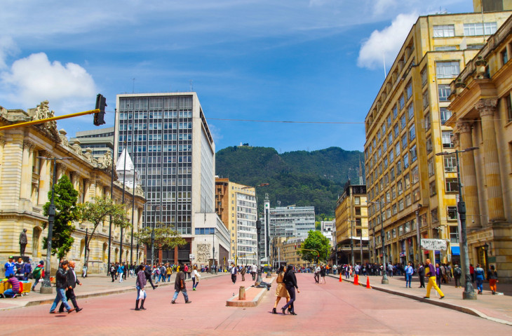 Ruas de Bogotá, na Colômbia. Foto: Depositphotos.