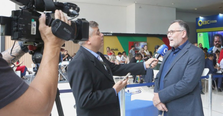 Presidente do Serpro, Alexandre Amorim, durante o ENPP. Foto: Divulgação/Serpro.