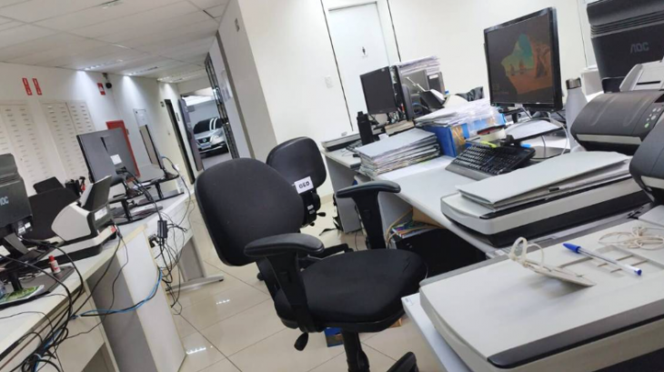 O banheiro da discórdia na IMA. Foto: Sindpd.