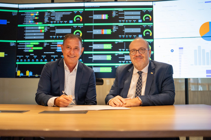 Paulo Magnus, CEO e fundador da MV, e Dr. André Leite, presidente da Unimed Serra Gaúcha, assinaram parceria para expansão de soluções tecnológicas na área da saúde. Créditos: Arpeggio Filmes, divulgação