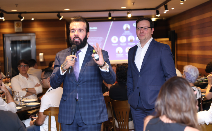 O presidente do Conselho de Administração e de Família do Grupo Soares, Marcelo Camorim (à esquerda) e o diretor-geral do Grupo, Ricardo Sousa, apresentaram o novo fundo ao mercado (Foto: Divulgação)
