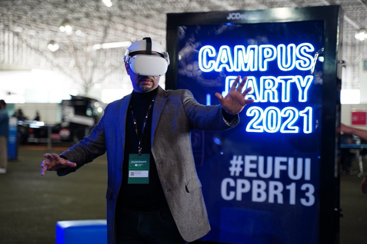 Visitante na Campus Party. Foto: Divulgaçao Campus Party.