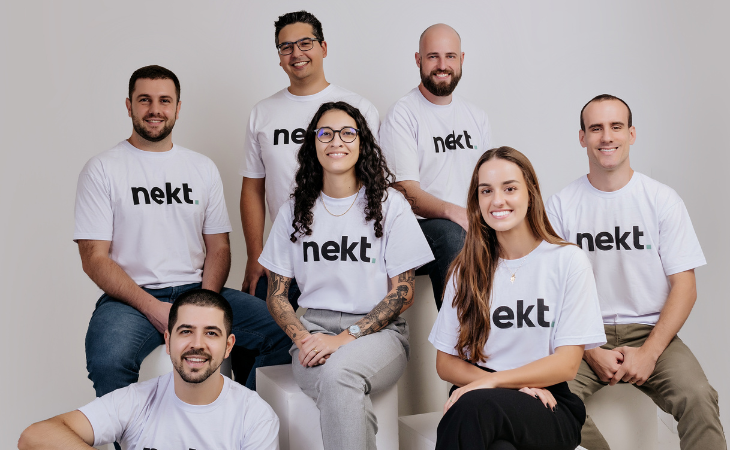 Atrás: Pedro Ceriotti, Vinicius de Morais Justo, André Milack, Antônio Duarte; e na parte da frente: Andrio Frizon, Luana Pereira e Lívia Marques (Foto: Divulgação)