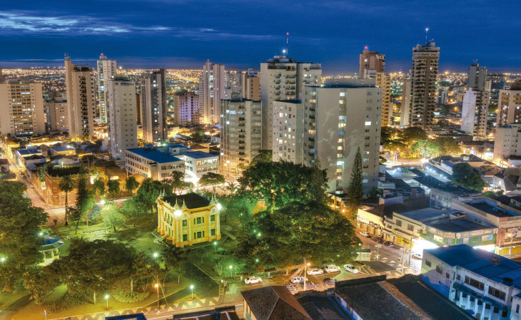 Vista noturna da cidade de Uberlândia - Foto: Prefeitura de Uberlândia