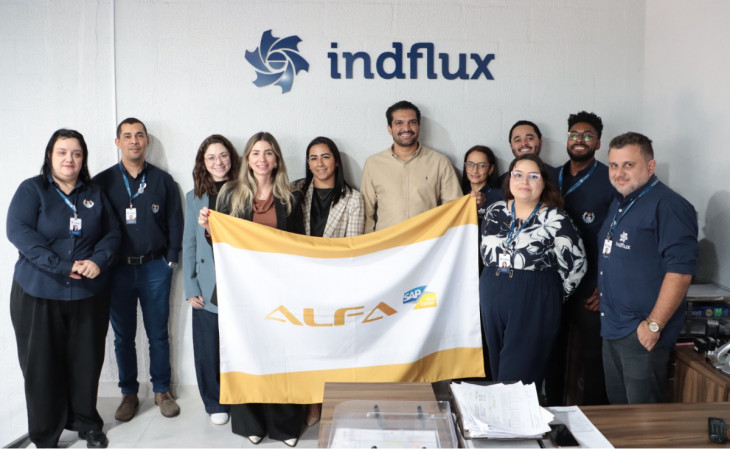 Equipe da ALFA e Indflux. Foto: divulgação.