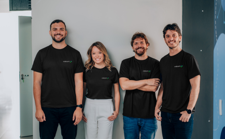 Daniel Avancini, Isabela Blasi, Vitor Avancini e Matheus Dellagnelo: os cofundadores da Indicium (Foto: Divulgação)