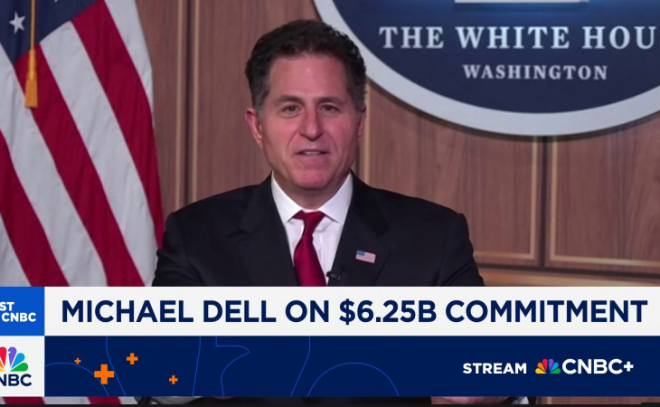 Michael Dell em anúncio na Casa Branca
