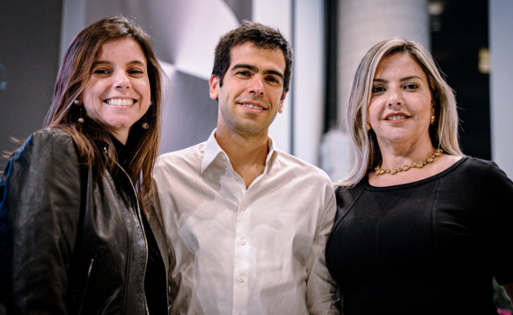 Vanessa Salles (CRO), Fernando Wolff (CEO) e Tereza Santos (COO). Crédito: Hourglass/divulgação.