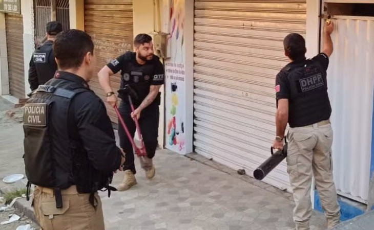 Opera&ccedil;&atilde;o da Pol&iacute;cia no dia da pris&atilde;o. Foto: Pol&iacute;cia Civil/divulga&ccedil;&atilde;o.