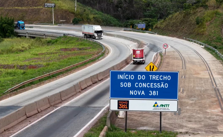BR-381, em Minas Gerais. Foto: divulga&ccedil;&atilde;o.