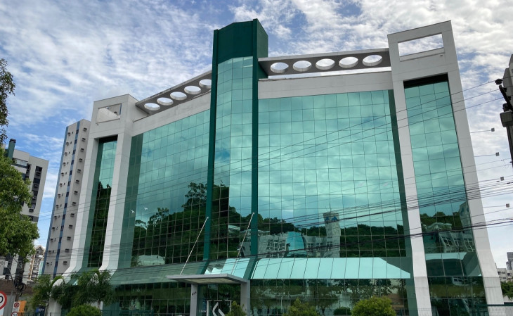 Matriz da Senior Sistemas em Blumenau, Santa Catarina. Foto: divulga&ccedil;&atilde;o.